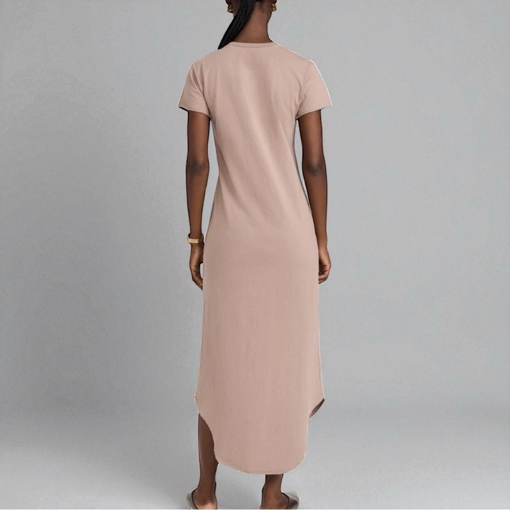 FRANK & EILEEN Harper Perfect Tee Maxi Dress in Cappuccino (S) - Picture 3 of 8